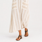 Caftan Aisha Blanc à Rayures