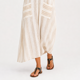 Caftan Aisha Blanc à Rayures