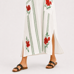 Caftan Elena Blanc à Roses
