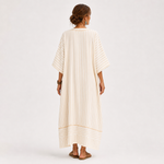 Caftan Farah Beige à Rayures