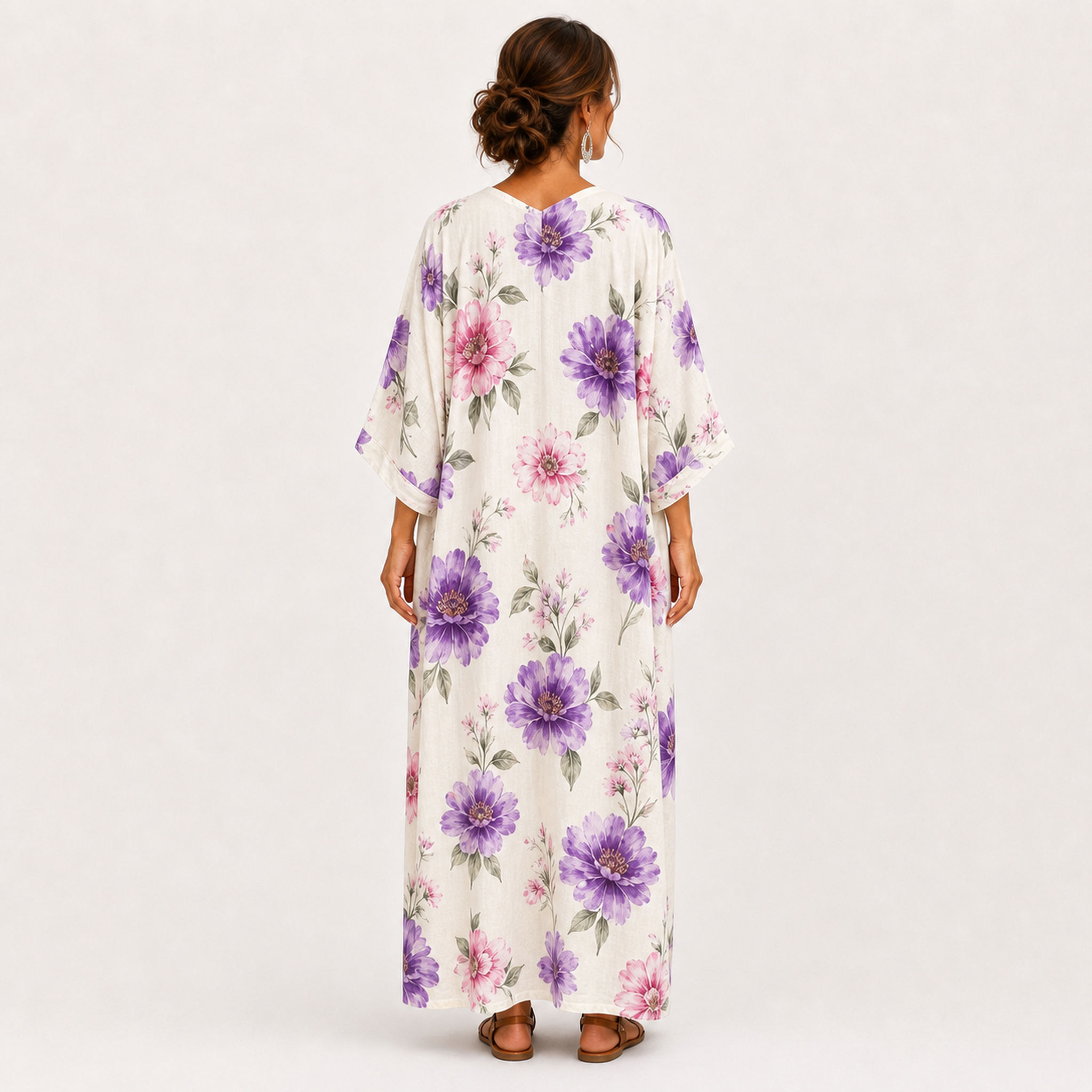 Caftan Inés Blanc Fleuri