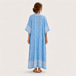 Caftan Lina Bleu Ciel Ethnique