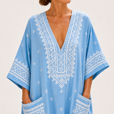 Caftan Lina Bleu Ciel Ethnique