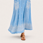 Caftan Lina Bleu Ciel Ethnique