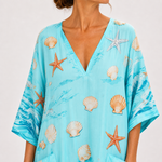 Caftan Lucia Turquoise et Marine