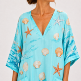 Caftan Lucia Turquoise et Marine