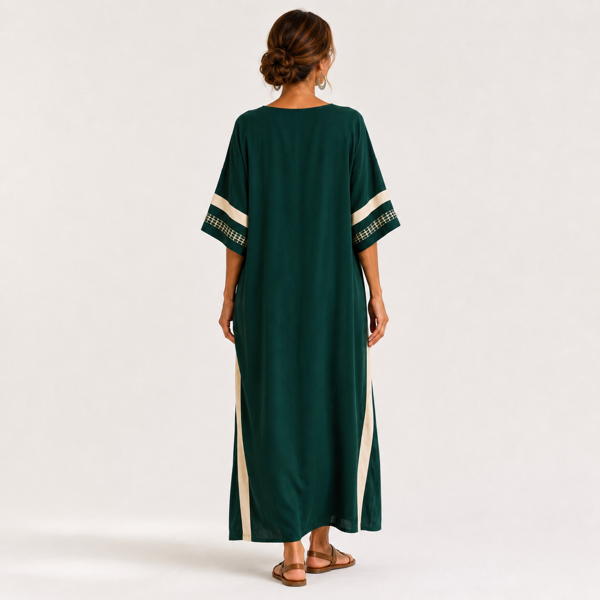 Caftan Noor Vert Ethnique