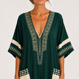 Caftan Noor Vert Ethnique