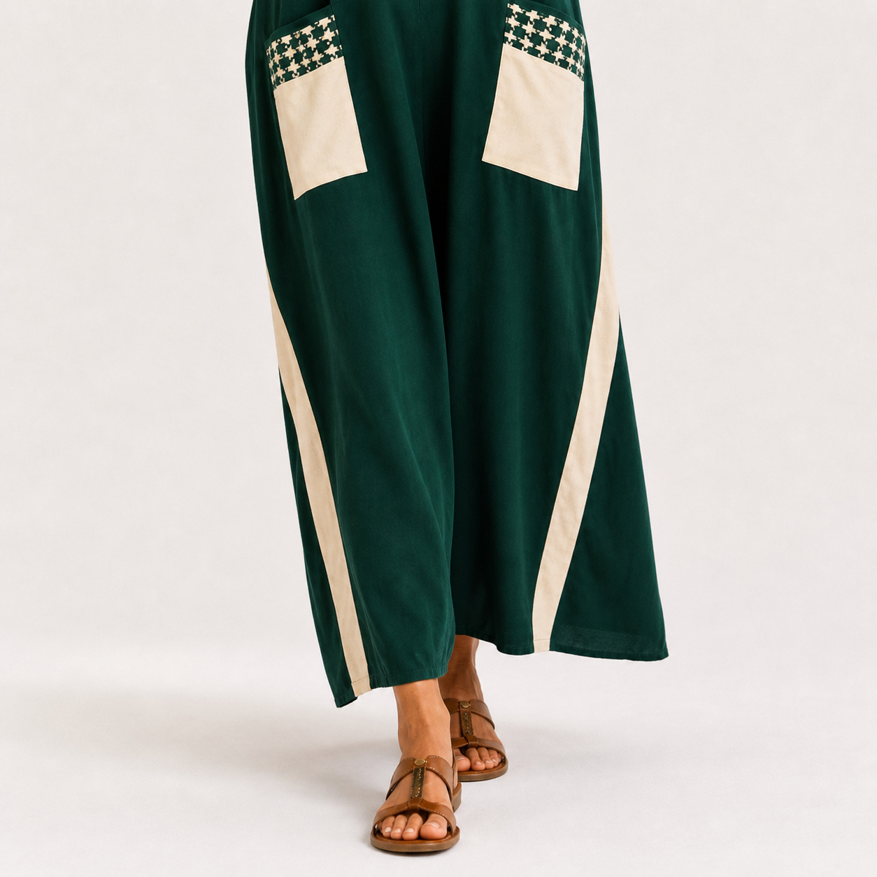Caftan Noor Vert Ethnique