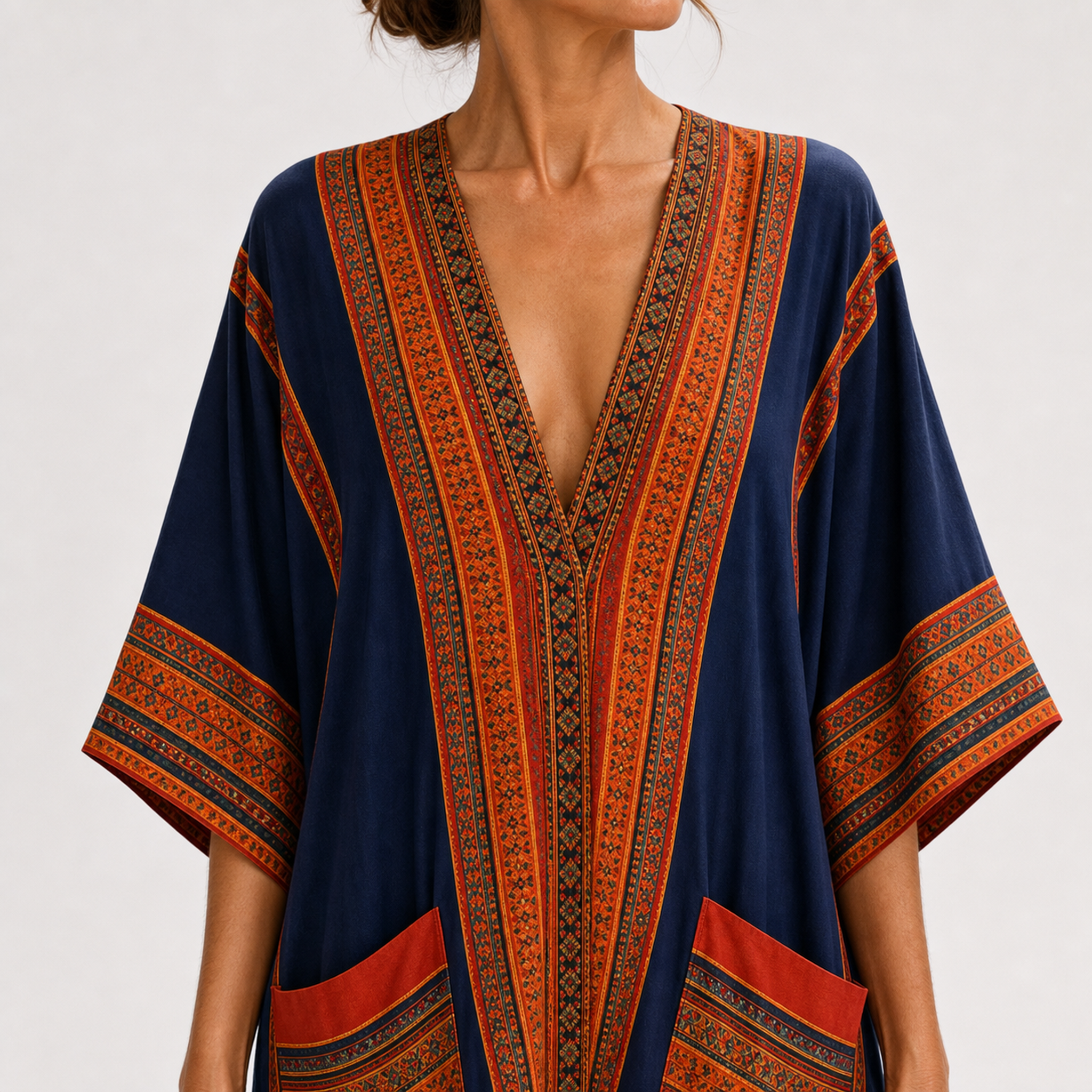 Caftan Samira Bleu Ethnique