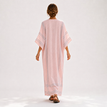 Caftan Soraya Rose à Rayures