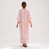 Caftan Soraya Rose à Rayures