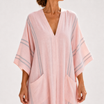 Caftan Soraya Rose à Rayures
