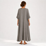 Caftan Valentina Gris Uni