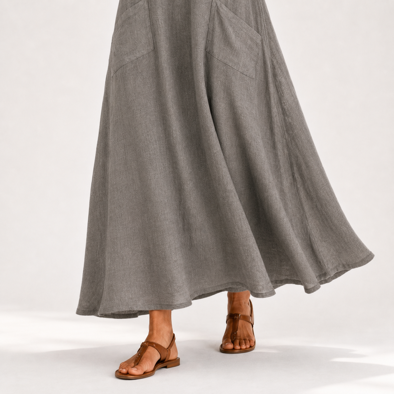 Caftan Valentina Gris Uni