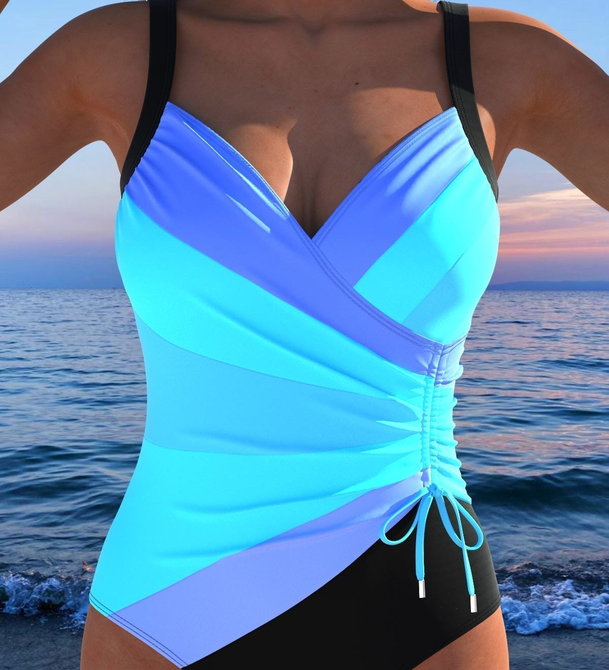 Alma - Maillot de Bain Enveloppant à Imprimé Vibrant et Coloré