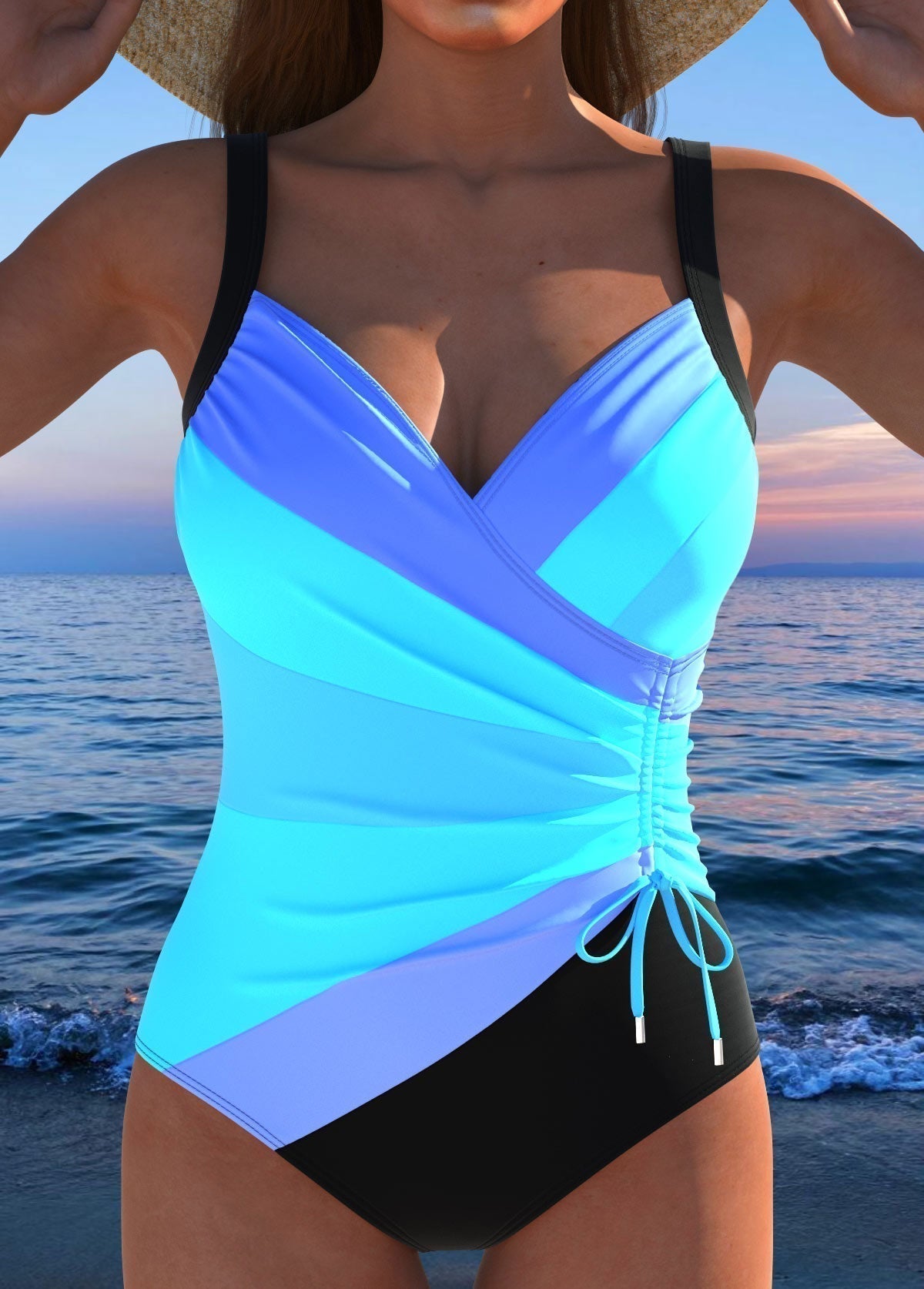 Alma - Maillot de Bain Enveloppant à Imprimé Vibrant et Coloré