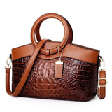 Amalia - Sac Bicolore Effet Croco
