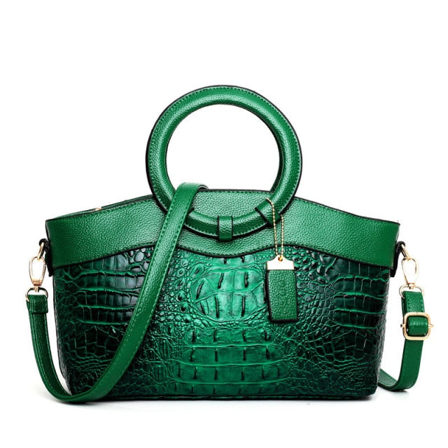 Amalia - Sac Bicolore Effet Croco