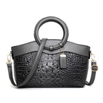 Amalia - Sac Bicolore Effet Croco