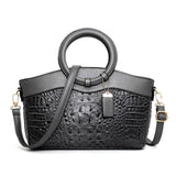 Amalia - Sac Bicolore Effet Croco