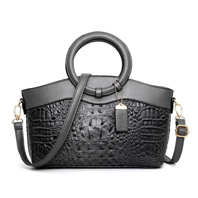 Amalia - Sac Bicolore Effet Croco