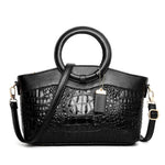 Amalia - Sac Bicolore Effet Croco