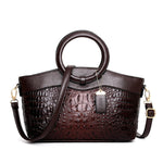 Amalia - Sac Bicolore Effet Croco