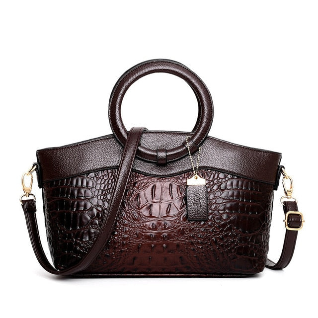 Amalia - Sac Bicolore Effet Croco