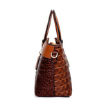 Amalia - Sac Bicolore Effet Croco