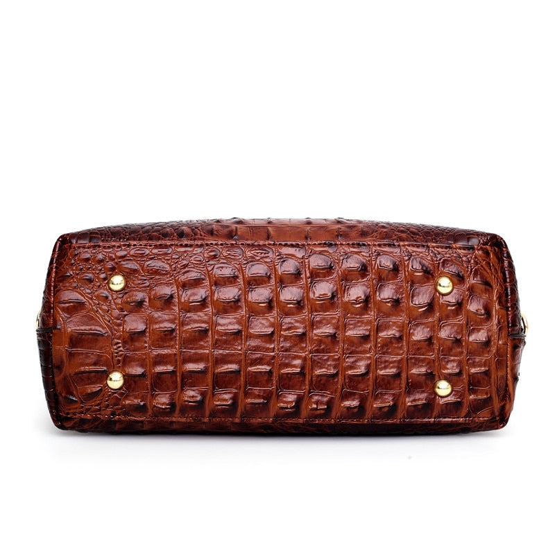 Amalia - Sac Bicolore Effet Croco