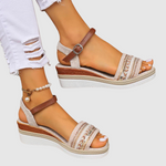 Amalia - Sandales Compensées à Motifs Colorés — vue 1