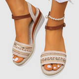 Amalia - Sandales Compensées à Motifs Colorés — vue 3
