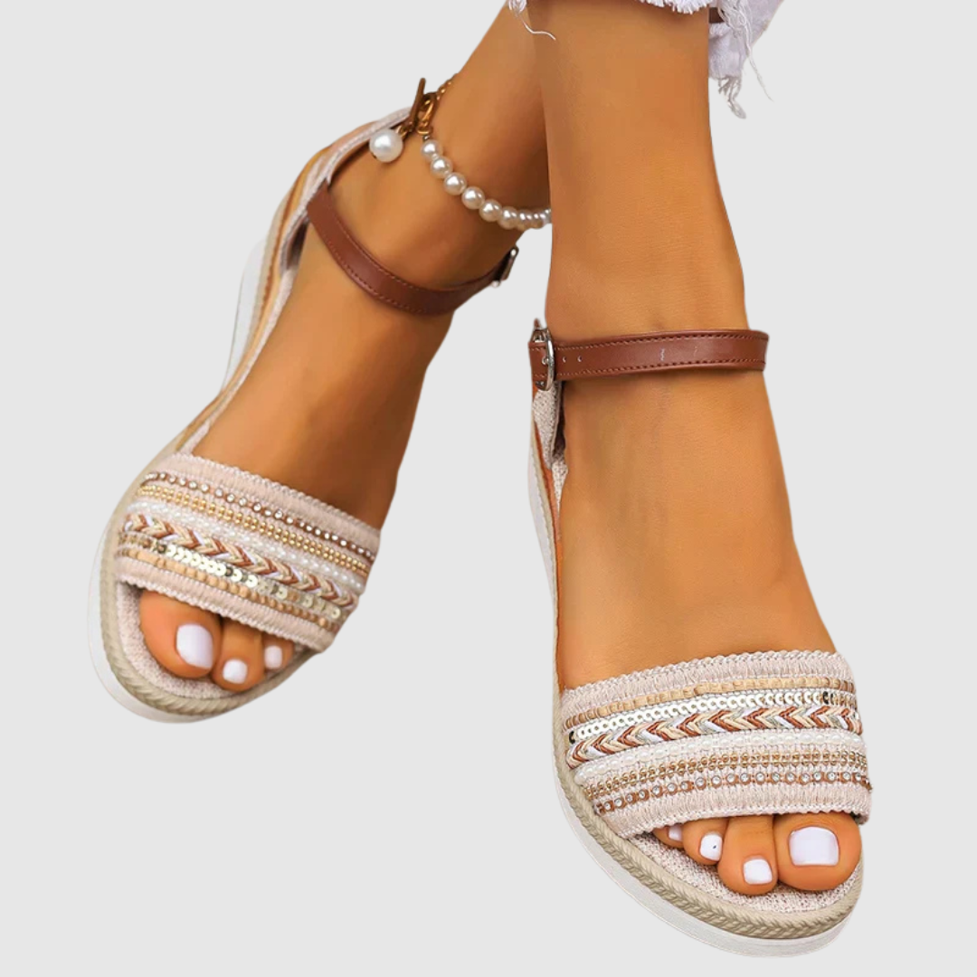 Amalia - Sandales Compensées à Motifs Colorés — vue 4