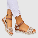Amalia - Sandales Compensées à Motifs Colorés — vue 6