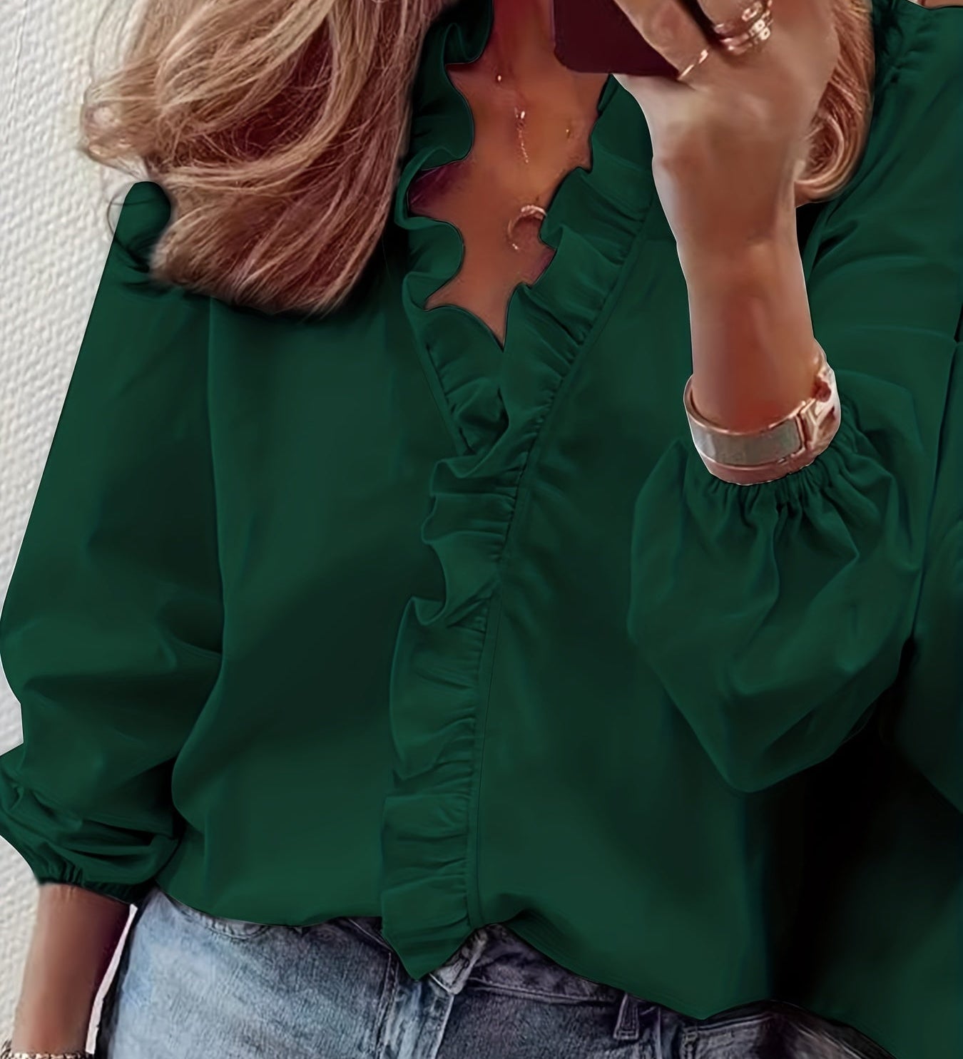 Amaya - Blouse - Vert foncé