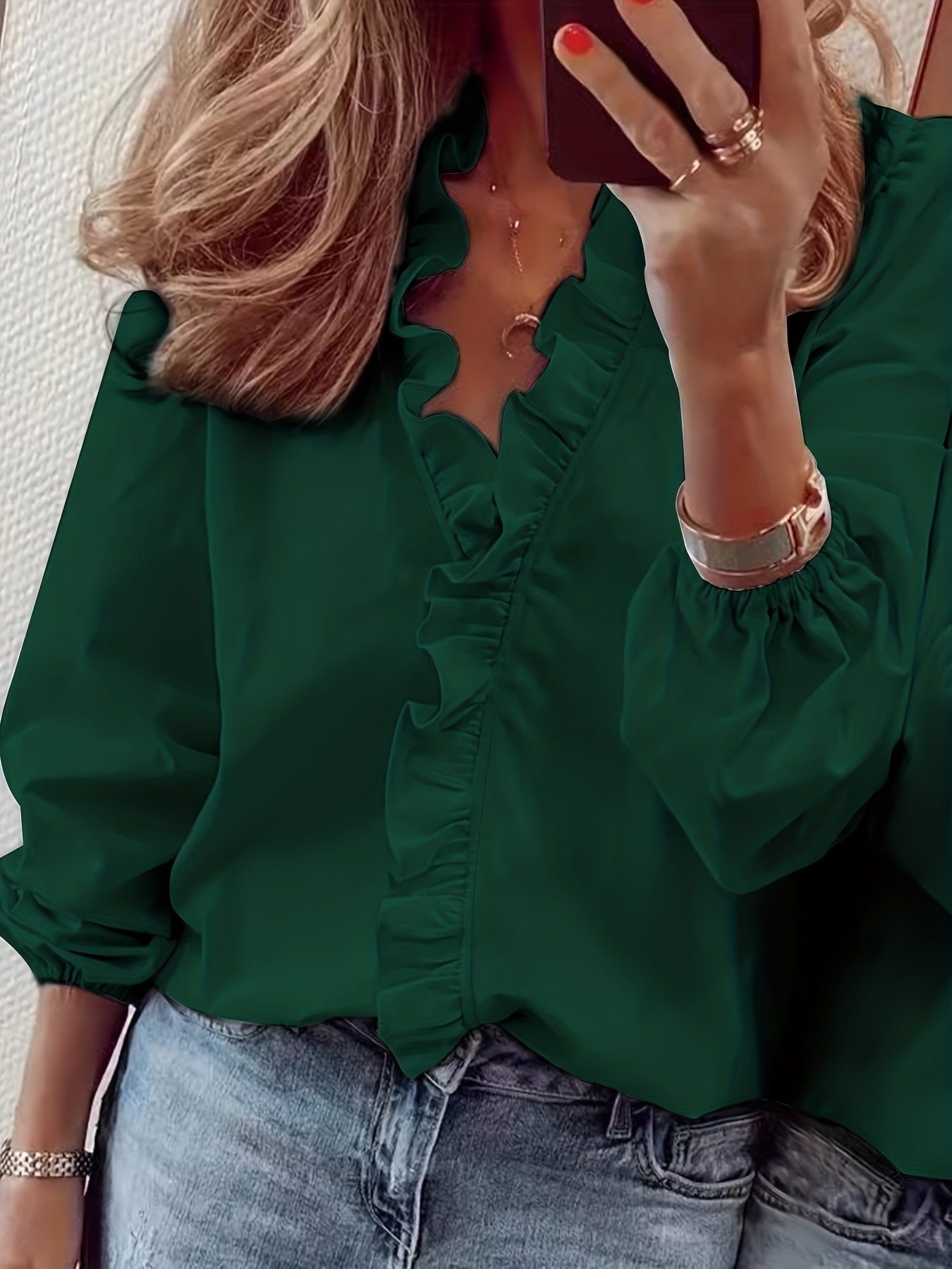 Amaya - Blouse - Vert foncé