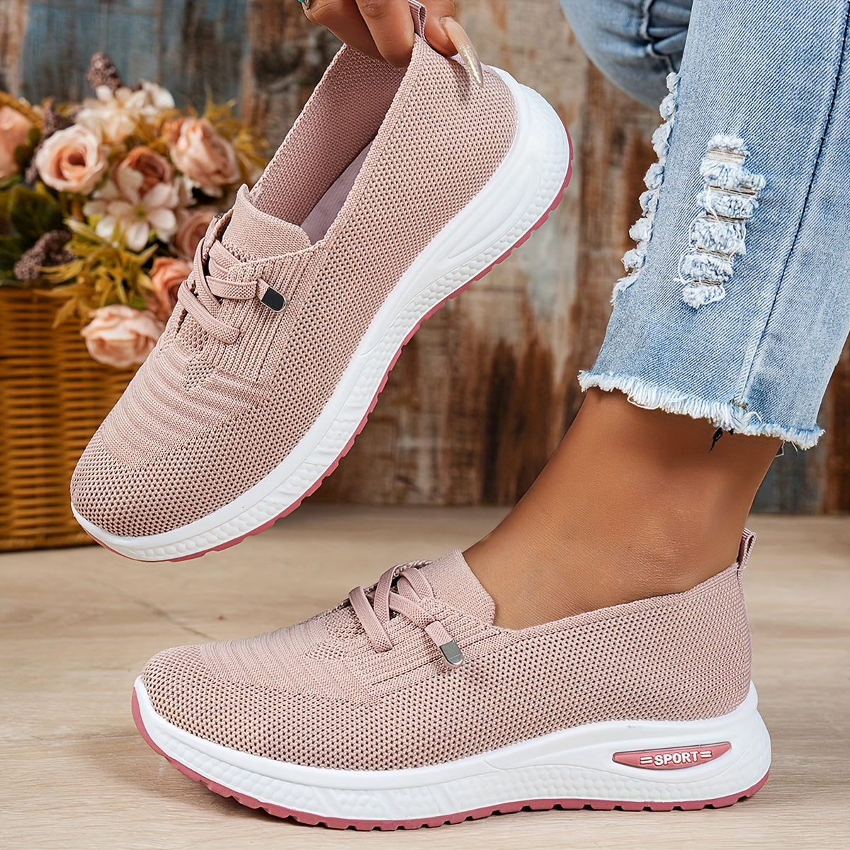 Anaëlle - Baskets Texturées à Lacets — vue 1
