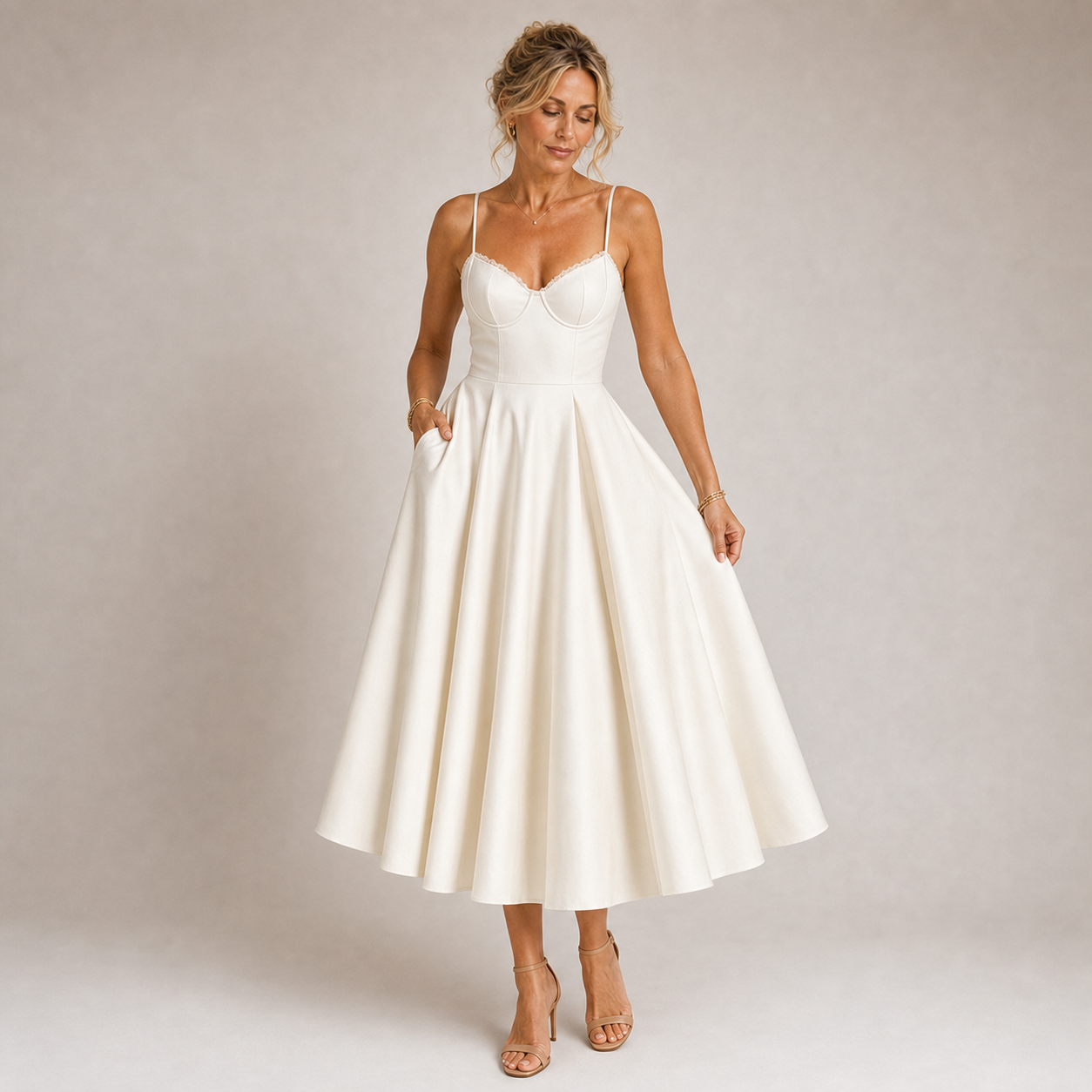 Ariela - Robe Midi Évasée