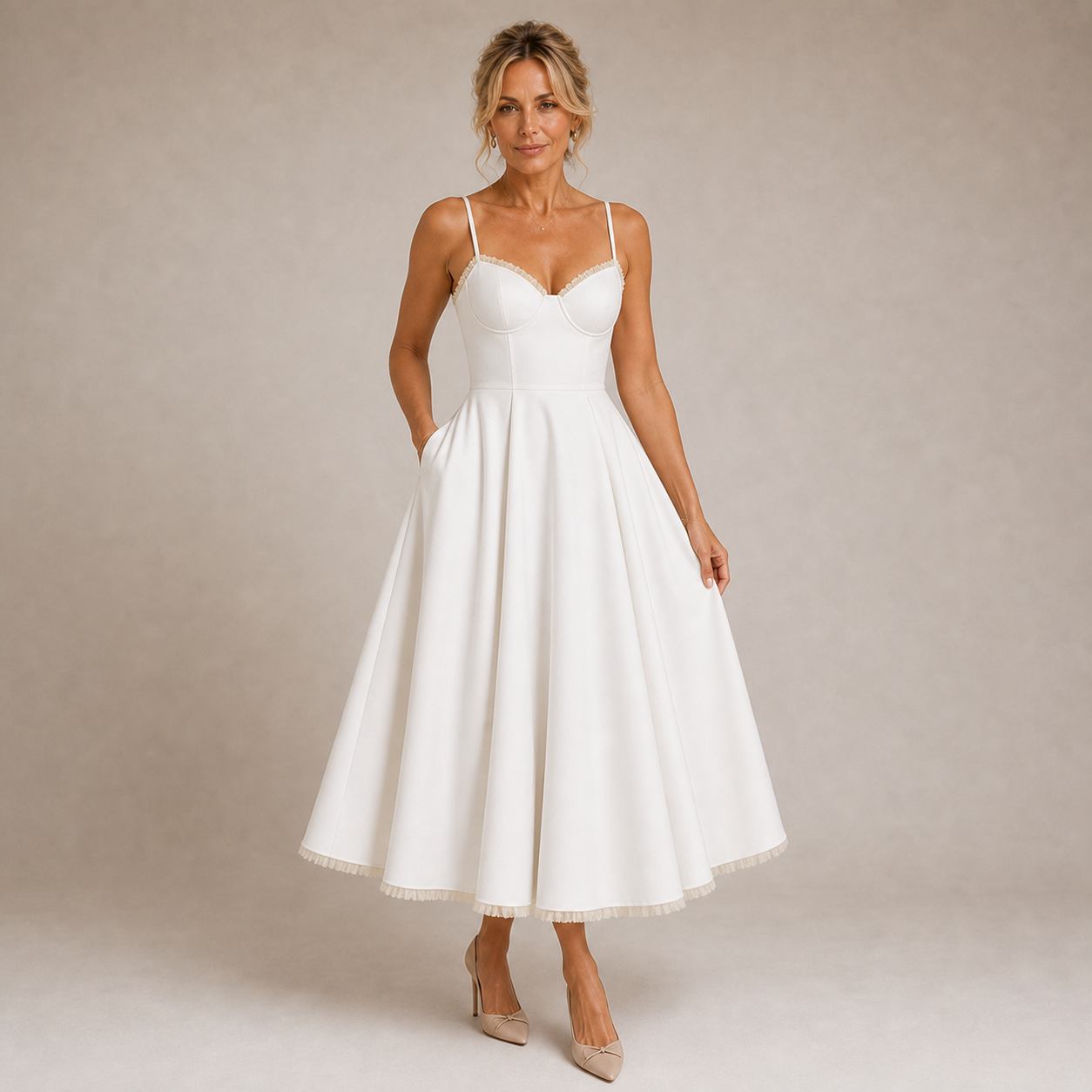 Ariela - Robe Midi Évasée