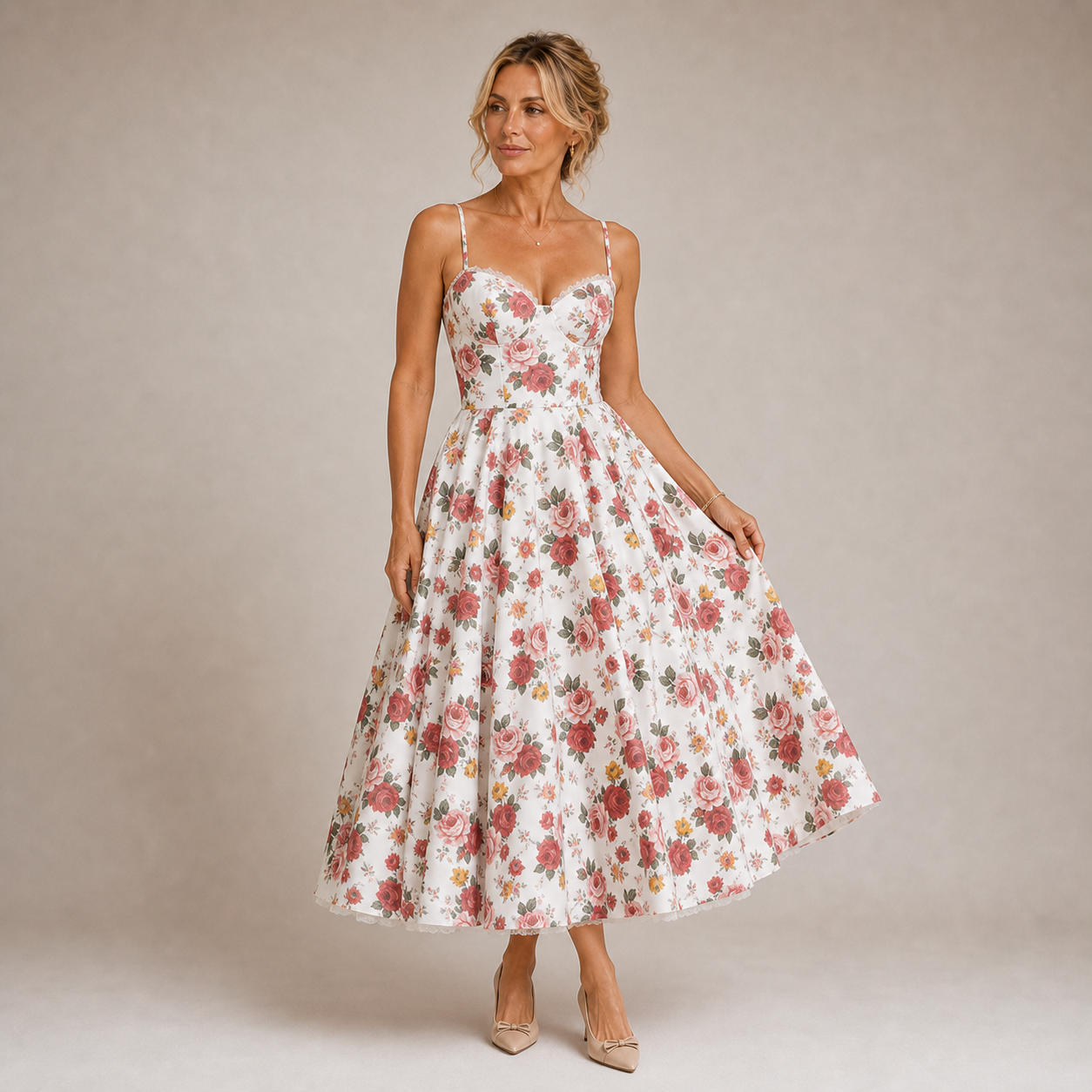 Ariela - Robe Midi Évasée