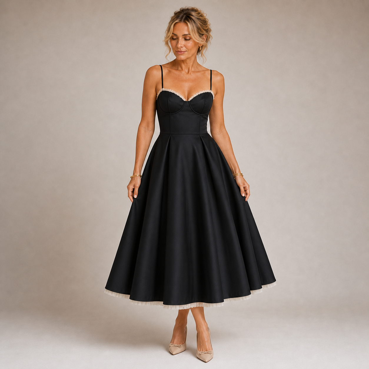 Ariela - Robe Midi Évasée