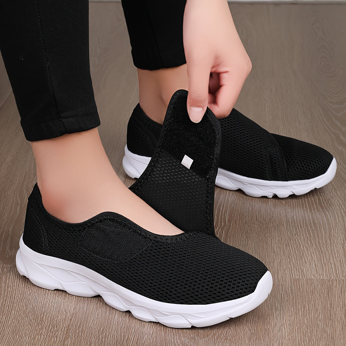 Berthe - Chaussures Ajourées à Scratch