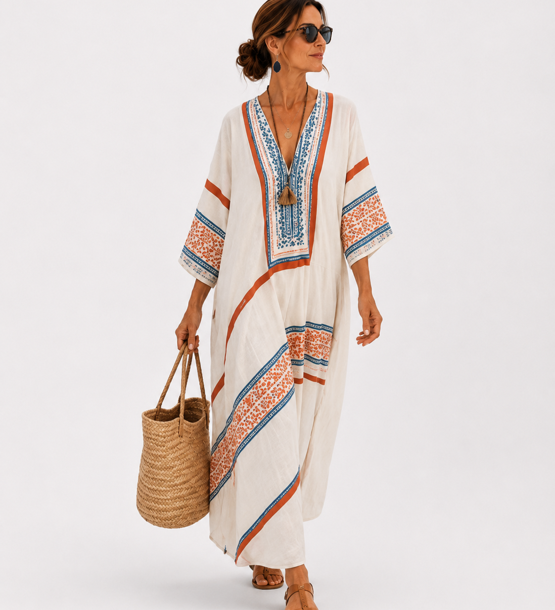 Caftan Amira Blanc Ethnique