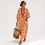 Caftan Selma Corail Étoilé