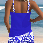 Carla - Tankini deux pièces avec top sans manches et short, imprimé joyeux