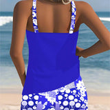 Carla - Tankini deux pièces avec top sans manches et short, imprimé joyeux