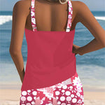 Carla - Tankini deux pièces avec top sans manches et short, imprimé joyeux