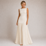 Celeste - Robe maxi plissée élégante