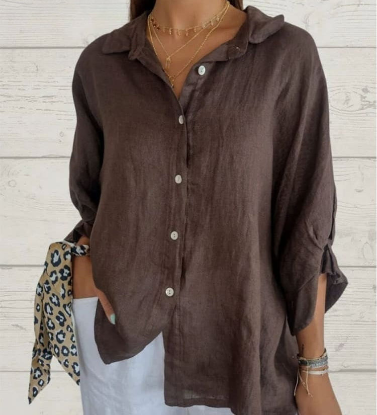Cheryl - Blouse - Marron